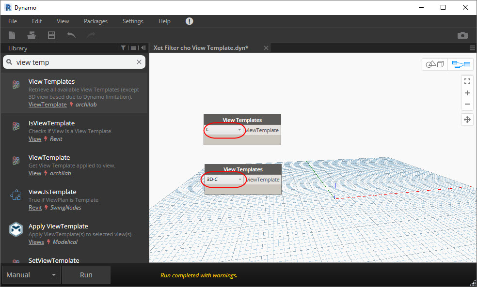 node view template